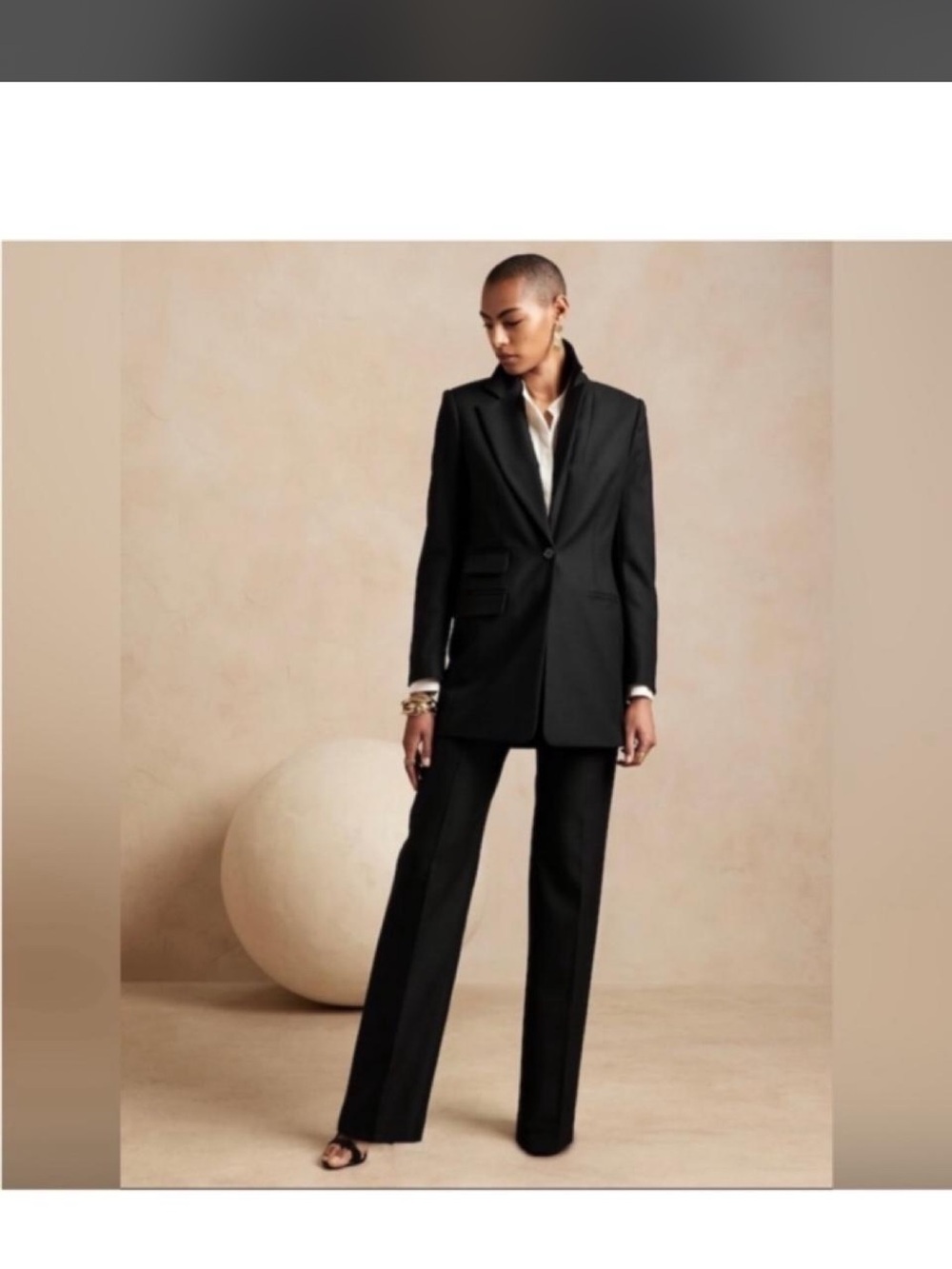 Banana Republic Black Single-Button Blazer